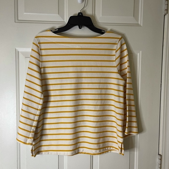 COld Navy yellow stripes top with wide cuff. - Picture 3 of 6